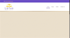 Desktop Screenshot of lotushospitality.net